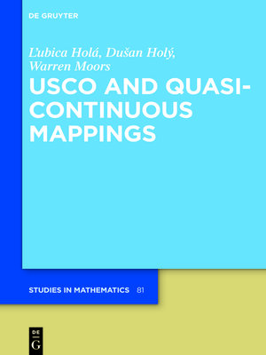 cover image of USCO and Quasicontinuous Mappings